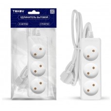 Удлинитель 10 м без зазем. (тройник) 16А2*1 TOKOV ELECTRIK TKE-C01-BU3-10-1